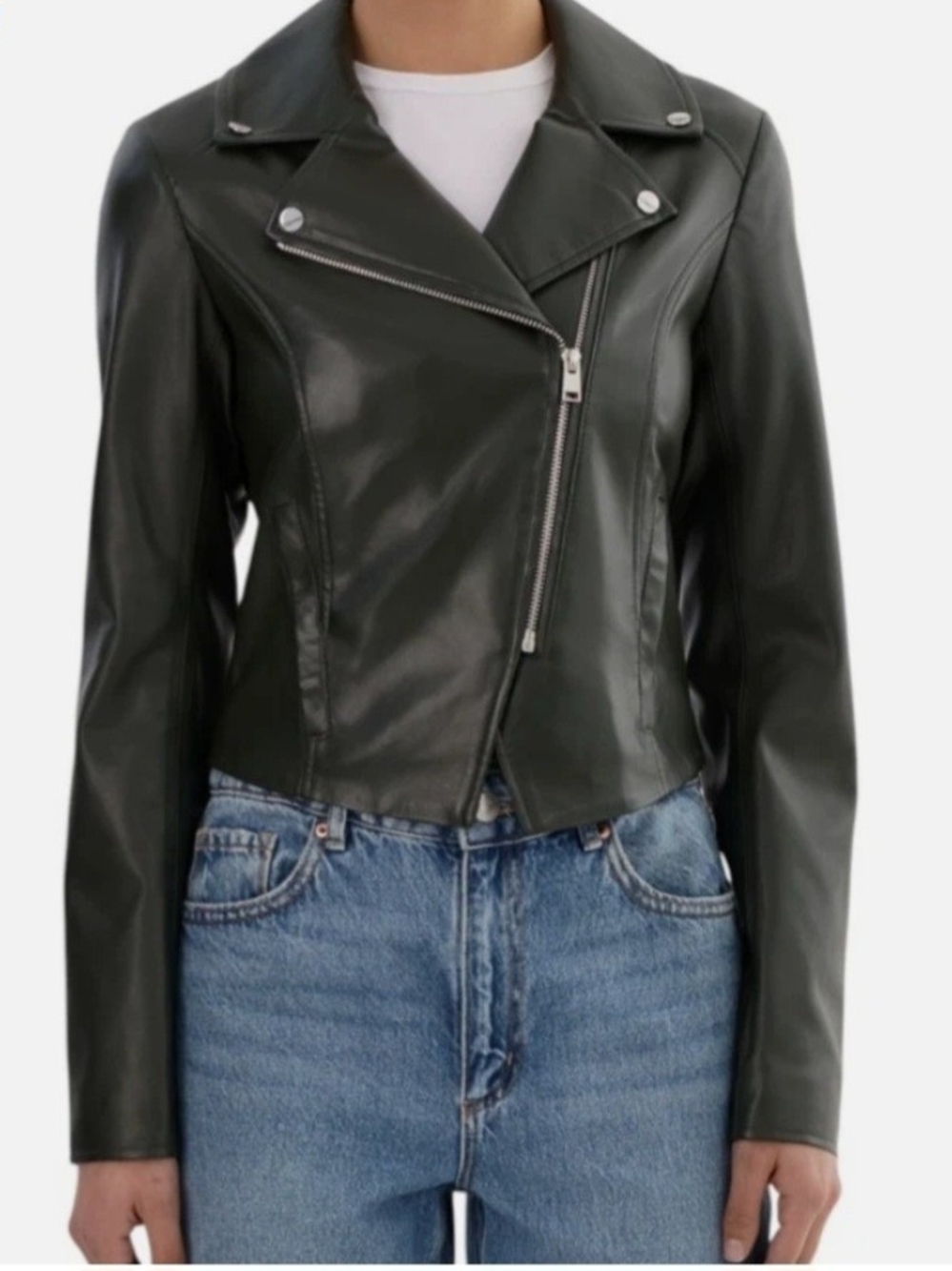 Lamarque LAMARQUE Pascale Faux Leather Moto Jacket MSRP $295